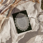 Invitation Mariage Code QR Broderie Anglaise Noir Et Blanc Vi