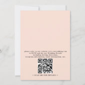 Invitation Mariage Code QR Budget Aquarelle Palmier Tropical (Dos)