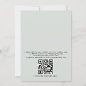Invitation Mariage Code QR Budget Eucalyptus Végétal Rustique (Dos)