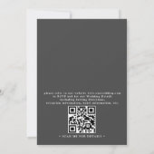 Invitation Mariage Code QR Budget Herbe de la Pampa Orchidées (Dos)