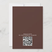 Invitation Mariage Code QR Budget Pampas Fleurs Bohème (Dos)