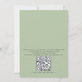 Invitation Mariage Code QR Budget Rustique Saule Pleureur Arb (Dos)