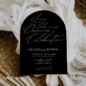 Invitation Mariage code QR calligraphie de script Classique B