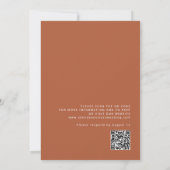Invitation Mariage Code QR Calligraphie Terracotta Rustique (Dos)