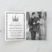 Invitation Mariage Code QR Carrosse Château de Contes de Fées (Intérieur)