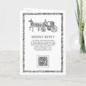 Invitation Mariage Code QR Carrosse Château de Contes de Fées (Dos)