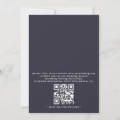 Invitation Mariage Code QR Cerf Rustique Boho Floral (Dos)
