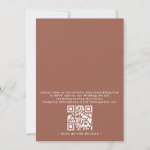 Invitation Mariage Code QR Chic Élégant Floral Boho Pampas (Dos)