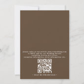 Invitation Mariage Code QR Chic Élégant Floral Canopy Boho (Dos)