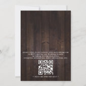Invitation Mariage Code QR Chic Floral Boho Bois Grange Rusti (Dos)