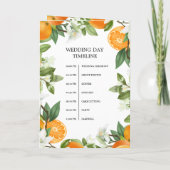 Invitation Mariage Code QR Citrus Orange Tangerine Rustique (Dos)