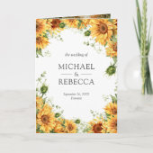 Invitation Mariage Code QR Collage Photo de Tournesols Rustiq (Devant)