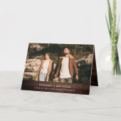 Invitation Mariage Code QR Collage Photo Minimal Bois (Devant)