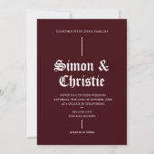 Invitation Mariage Code QR Collage Photo Moderne Vintage (Devant)