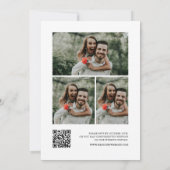 Invitation Mariage Code QR Collage Photo Moderne Vintage (Dos)