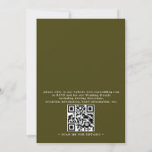 Invitation Mariage code QR côtier du port de Newport à l'aqua (Dos)