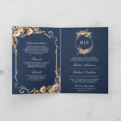 Invitation Mariage Code QR Crête de Fleur Sauvage d'Automne B (Intérieur)