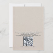 Invitation Mariage Code QR d'arche de feuillage aquarelle ver (Dos)