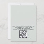 Invitation Mariage Code QR de Feuillage de Feuilles d'Eucalyp (Dos)