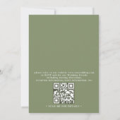 Invitation Mariage code QR de fleurs sauvages Boho Daisy Beid (Dos)