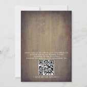 Invitation Mariage Code QR de Grange de Campagne à la Végétat (Dos)