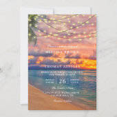 Invitation Mariage code QR de guirlandes lumineuses de la pla (Devant)