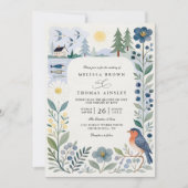 Invitation Mariage Code QR de la Forêt Nordique d'Helsinki à  (Devant)
