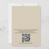 Invitation Mariage Code QR de plage côtière océan aquarelle (Dos)