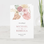 Invitation Mariage Code QR de Roses Fuschia Poussiéreuses de  (Devant)