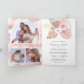 Invitation Mariage Code QR de Roses Fuschia Poussiéreuses de  (Intérieur)