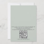 Invitation Mariage Code QR de verdure dorée Eucalyptus Glow (Dos)