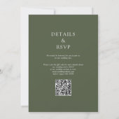 Invitation Mariage Code QR Éclairages Guinguette Bohème Rusti (Dos)