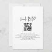Invitation Mariage Code QR Écriture Informelle Superposition (Dos)