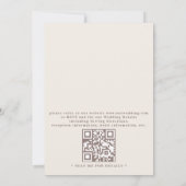Invitation Mariage Code QR Élégant Chic Arche Florale Romanti (Dos)