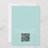 Invitation Mariage Code QR Élégant Chic Plage Tropicale Palmi (Dos)