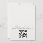 Invitation Mariage Code QR Élégant Classique Vintage Broderie (Dos)