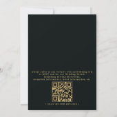Invitation Mariage Code QR Élégant Coquilles Géométriques Lux (Dos)