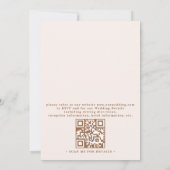 Invitation Mariage code QR élégant et rustique Bouquet bohème (Dos)