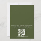Invitation Mariage Code QR Élégant Fleurs Arche Jardin de Mon (Dos)