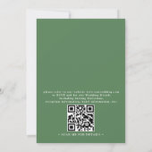 Invitation Mariage Code QR Élégant Moderne Chic Fleurs Sauvag (Dos)