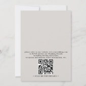 Invitation Mariage Code QR Élégant Montagne Aquarelle Moderne (Dos)