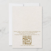 Invitation Mariage Code QR Élégant Océan Coquillages Rivage (Dos)