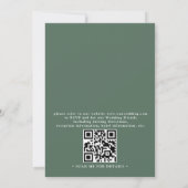 Invitation Mariage Code QR Élégant Rustique avec Verdure d'Eu (Dos)