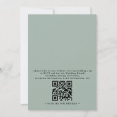 Invitation Mariage Code QR Élégant Rustique Coucher de Soleil (Dos)