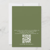 Invitation Mariage Code QR Élégant Rustique de Verdure Nature (Dos)