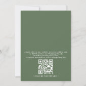 Invitation Mariage Code QR Élégant Rustique Eucalyptus Verdur (Dos)