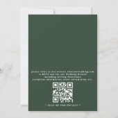 Invitation Mariage Code QR Élégant Rustique Feuilles de Verdu (Dos)