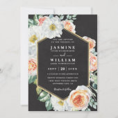 Invitation Mariage Code QR Élégant Rustique Floral Aquarelle (Devant)