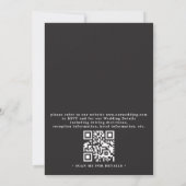 Invitation Mariage Code QR Élégant Rustique Floral Aquarelle (Dos)