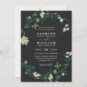 Invitation Mariage Code QR Élégant Rustique Floral Hydrangea (Devant)